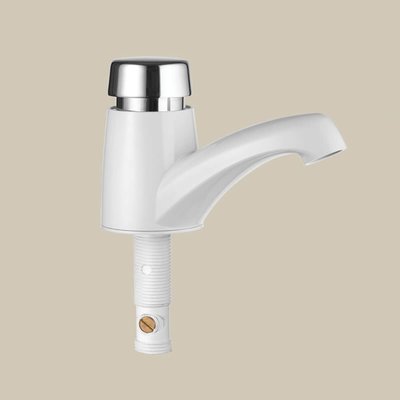 torneira para lavatorio de mesa lorenzetti eco fortti automatica branco cromado 1