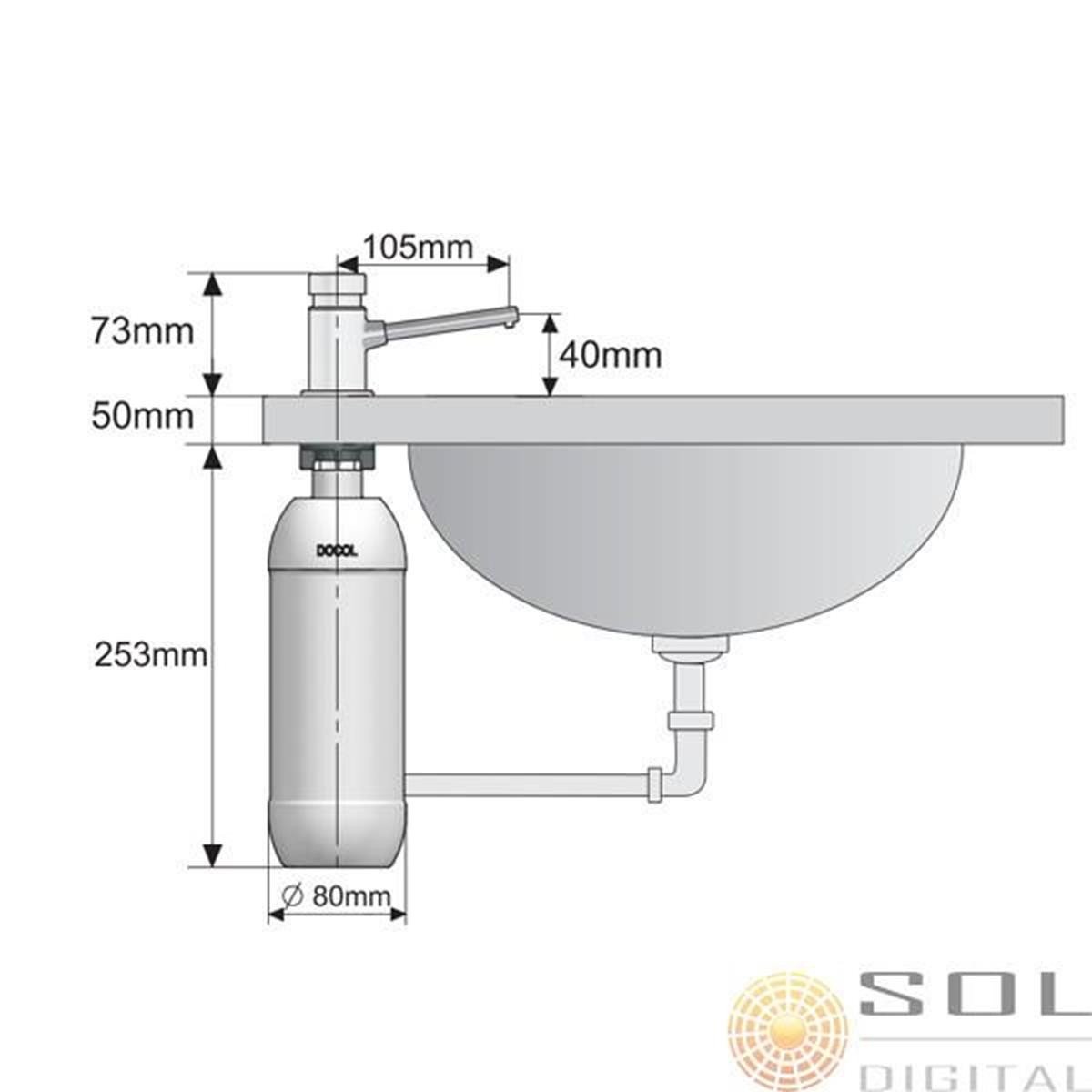 Acabamento cromado bin&iacute;quel do dispensador Pressmatic