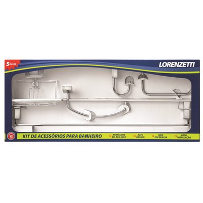 kit acessorios lorenzetti loren way cromado 2000 c30 5 pecas