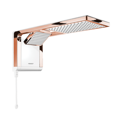 Chuveiro Lorenzetti Acqua Duo Eletrônico Branco/Rose Gold