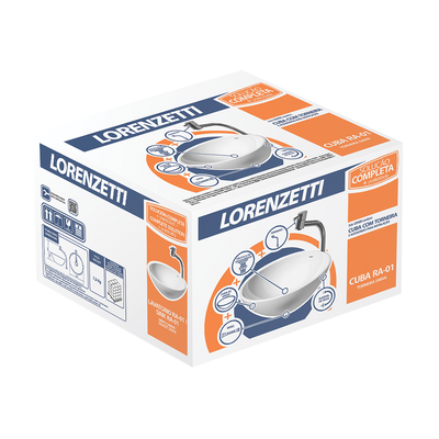 Kit Cuba de Apoio com Torneira Swan Lorenzetti RA-01 Kit Cuba de Apoio com Torneira Swan Lorenzetti RA-01