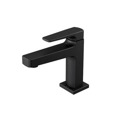 Torneira Banheiro Bancada Bica Baixa Docol Lift Onix Preto Fosco