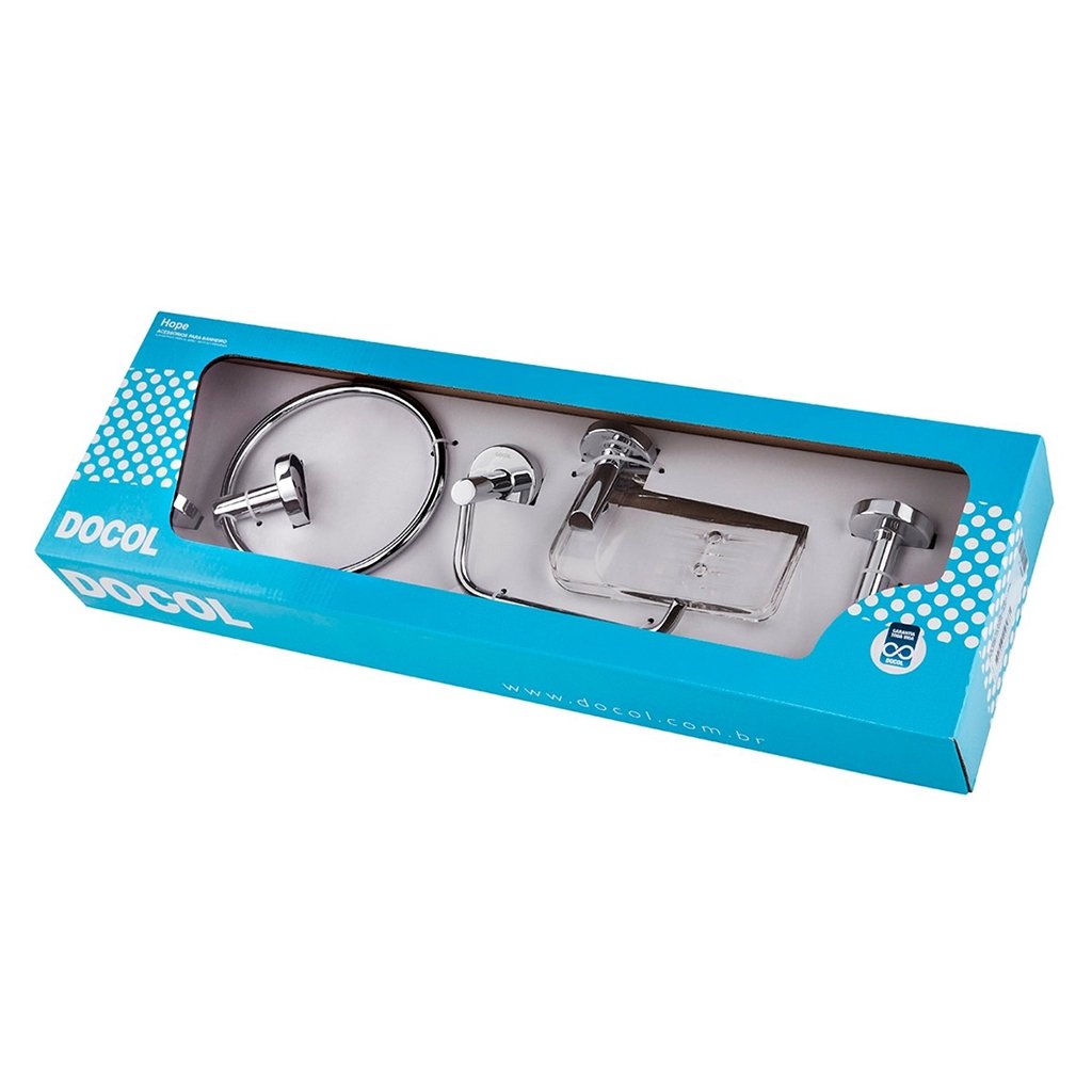 Kit de Acessórios Docol Hope 5 Peças Cromado - 00765306