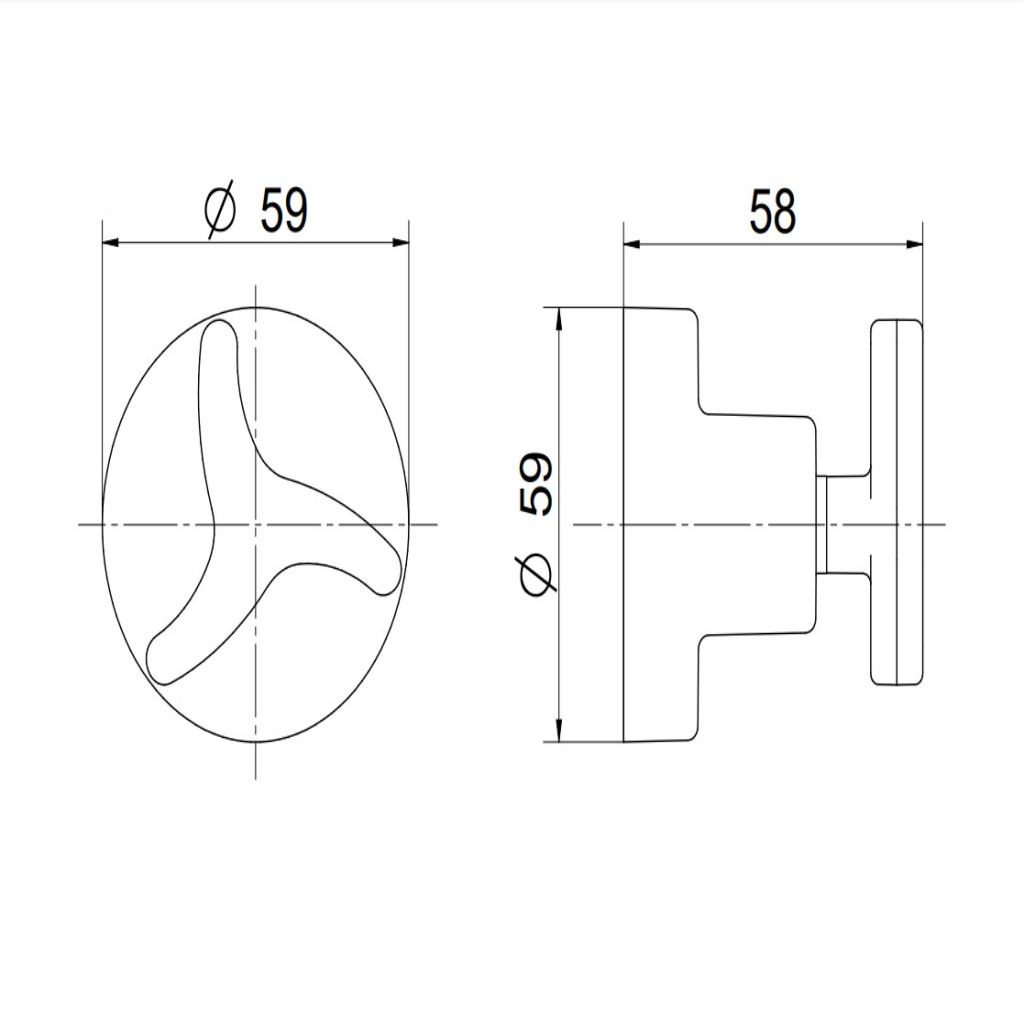 Acabamento para registro Fabrimar Base Linha Trio com design moderno e ergonômico