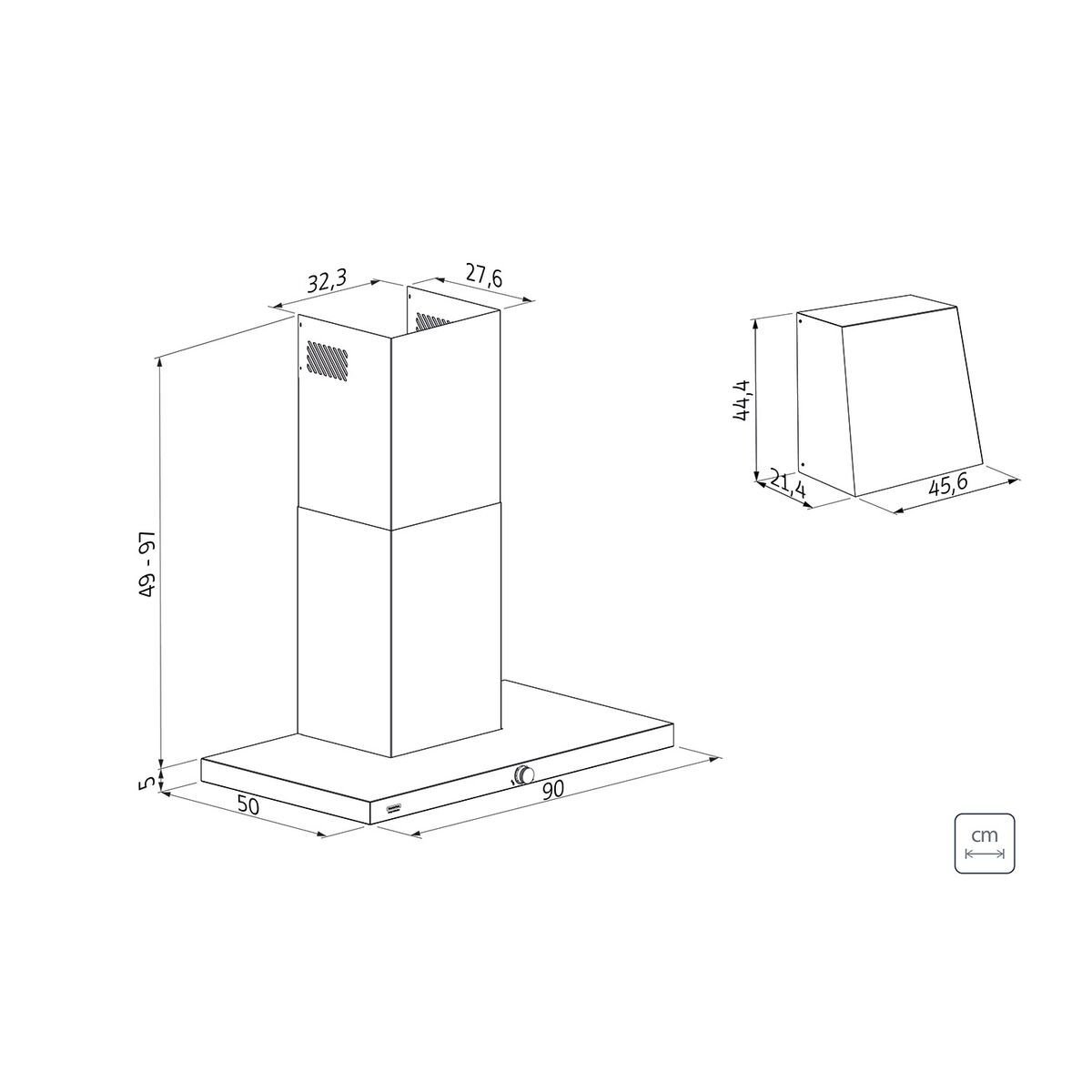 Coifa Dritta Wall Silent Pro 90 Tramontina em ambiente moderno