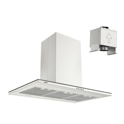 Coifa de Ilha Tramontina Slim Isla 90 Split Aço Inox com Acabamento Scotch Brite 90cm Coifa de Ilha Tramontina Slim Isla 90 Split Aço Inox com Acabamento Scotch Brite 90cm