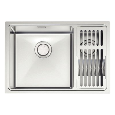 Cuba Tramontina Design Collection Quadrum Aço Inox Acab. Scotch Brite 66x46 2 Cubas Escorredor Cuba Tramontina Design Collection Quadrum Aço Inox Acab. Scotch Brite 66x46 2 Cubas Escorredor