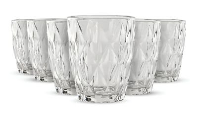 Conjunto de Copo de Vidro Diamond 260ml