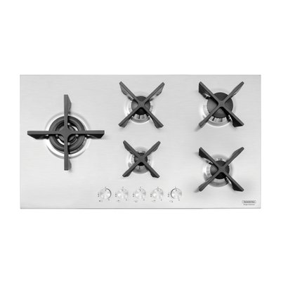Cooktop 5 Bocas a Gás Tramontina Design Collection Penta Inox Flat Aço Inox Automático Cooktop 5 Bocas a Gás Tramontina Design Collection Penta Inox Flat Aço Inox Automático