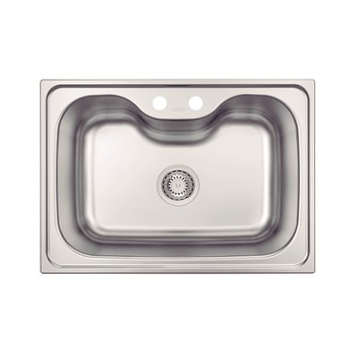 Cuba de Embutir em Aço Inox Escovado com Válvula Tramontina Morgana 60FX 69x49 cm Cuba de Embutir em Aço Inox Escovado com Válvula Tramontina Morgana 60FX 69x49 cm