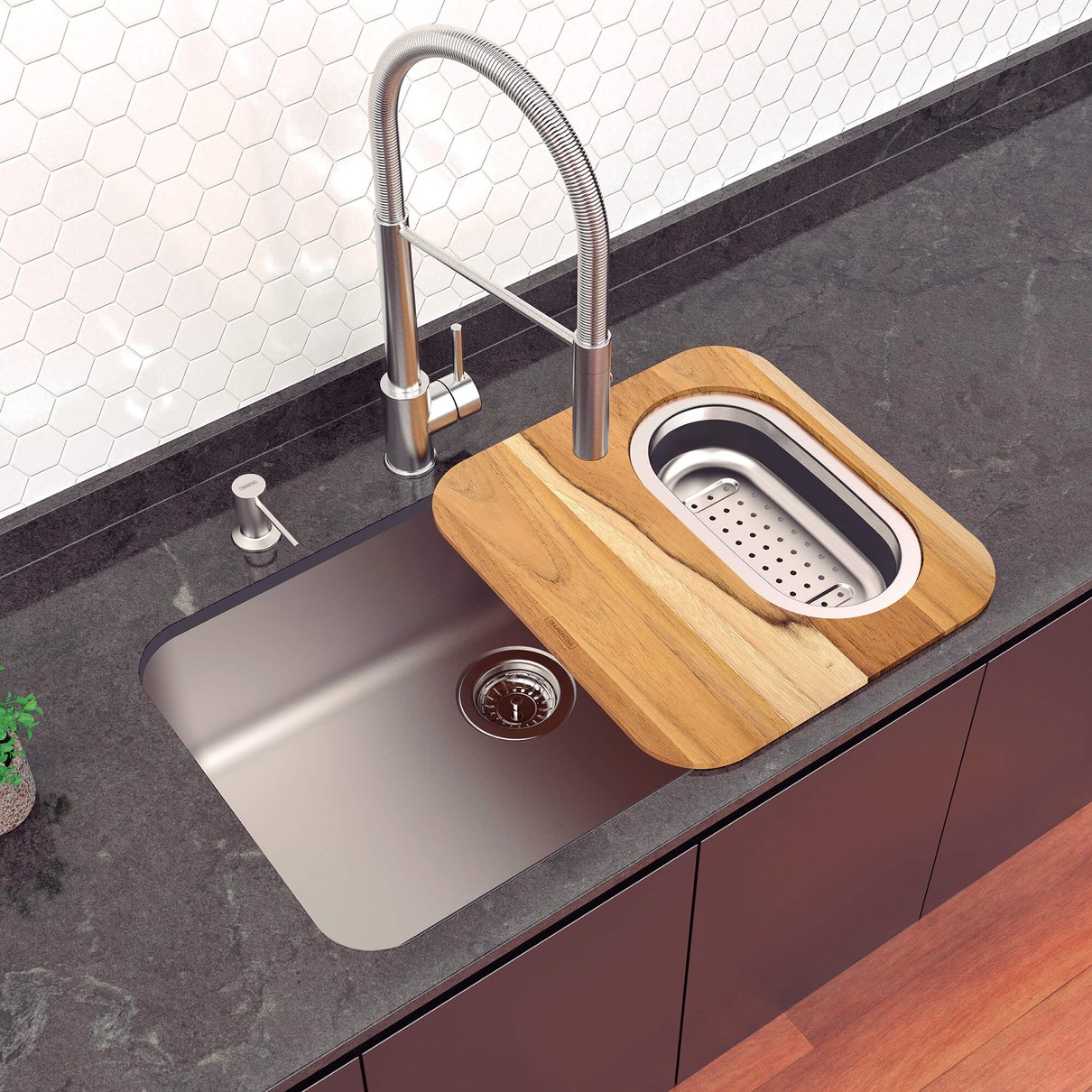 Cuba de Embutir Tramontina Dora 70 BL R6 em Aço Inox Escovado