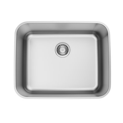 Cuba de Sobrepor/Embutir em Aço Inox Escovado com Válvula Tramontina Dora 50 BL R6 50x40 cm Cuba de Sobrepor/Embutir em Aço Inox Escovado com Válvula Tramontina Dora 50 BL R6 50x40 cm