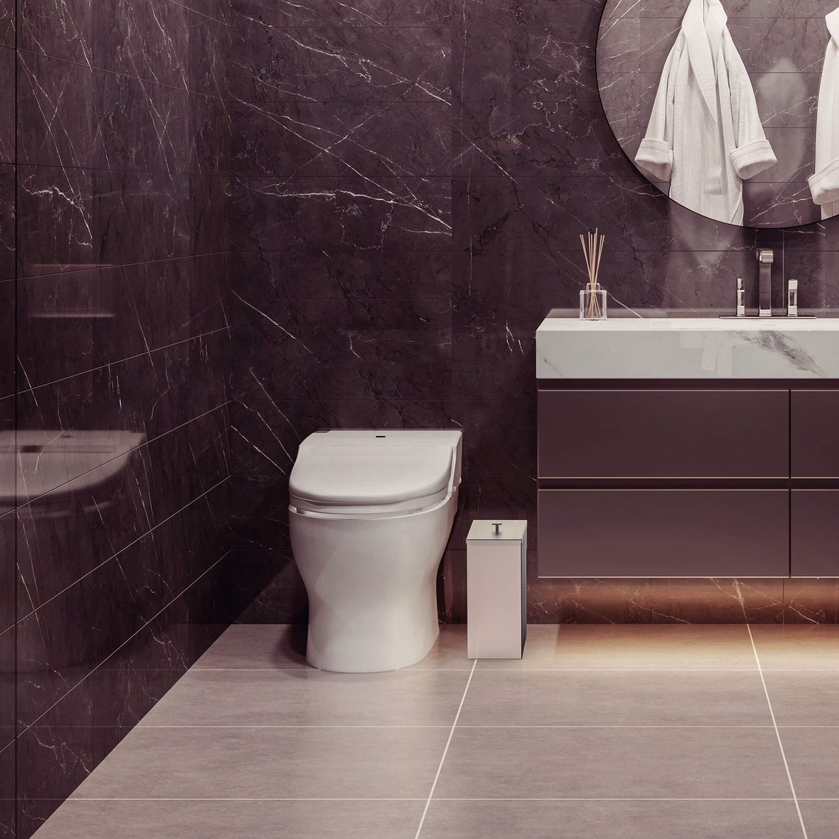 Lixeira Inox Luz Slim Tramontina 5,5 L