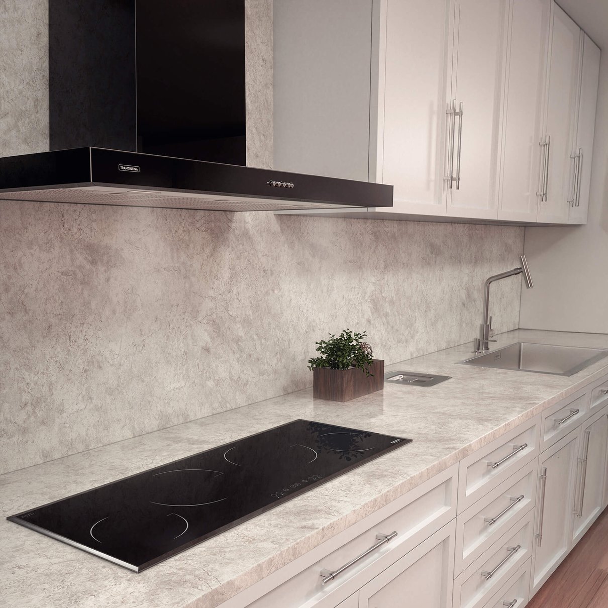 Coifa Tramontina Dritta Wall acabamento premium
