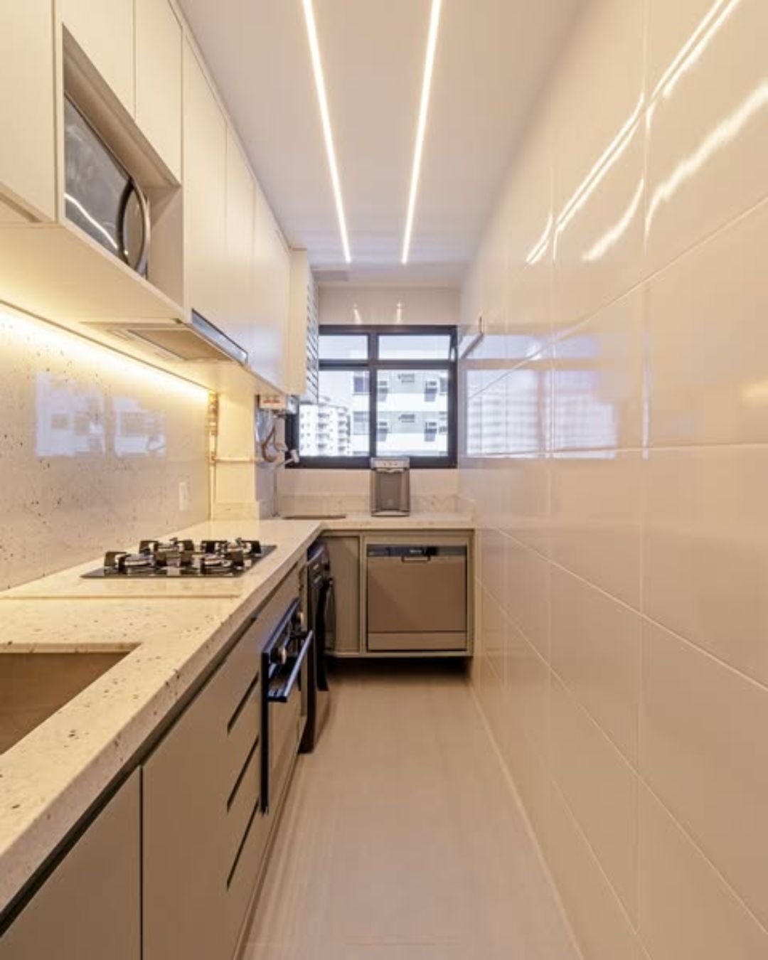 projeto de cozinha linear modelo 10