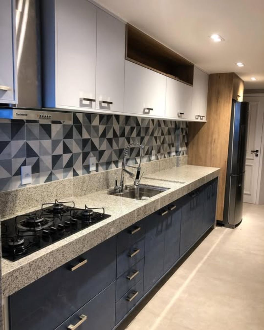 projeto de cozinha linear modelo 7