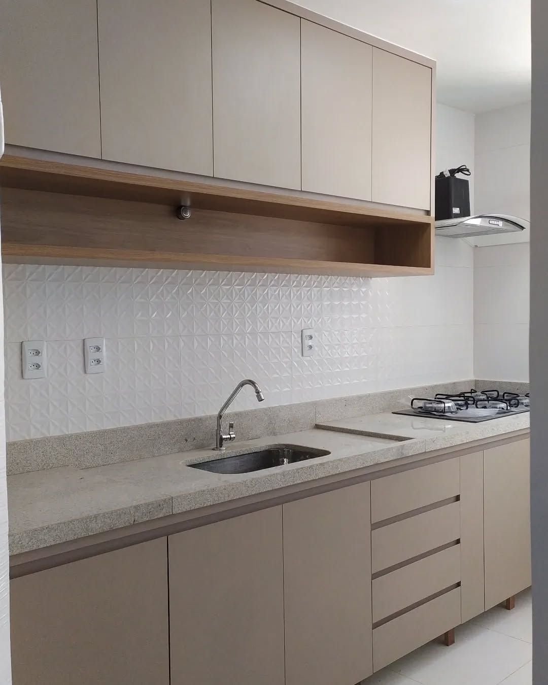 projeto de cozinha linear modelo 4