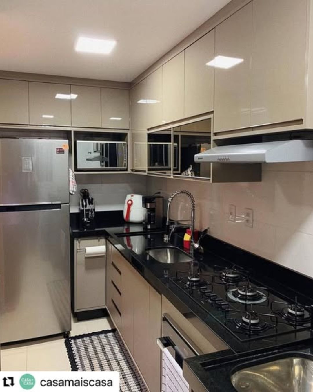 projeto de cozinha em l modelo 1