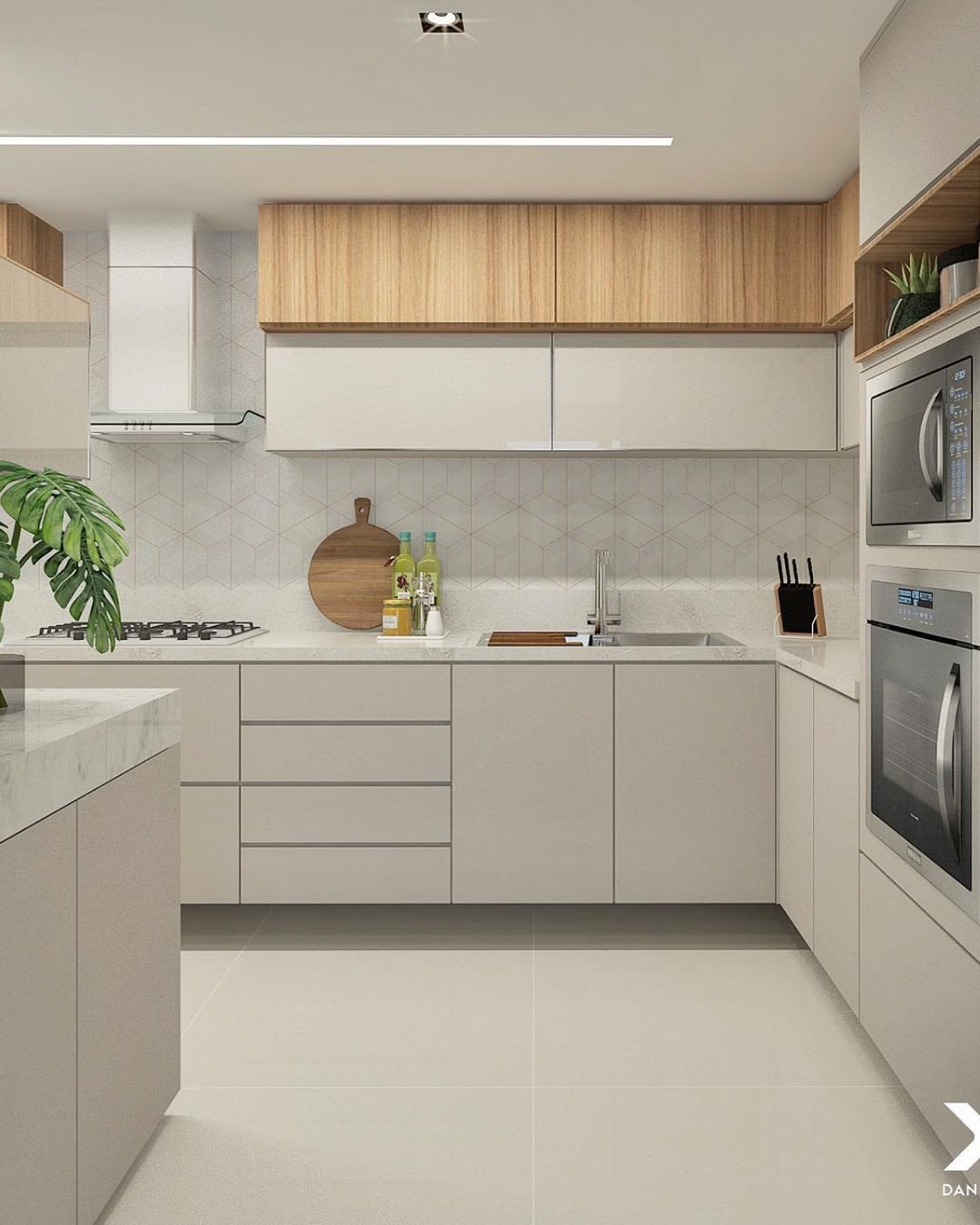 projeto de cozinha em l modelo 6