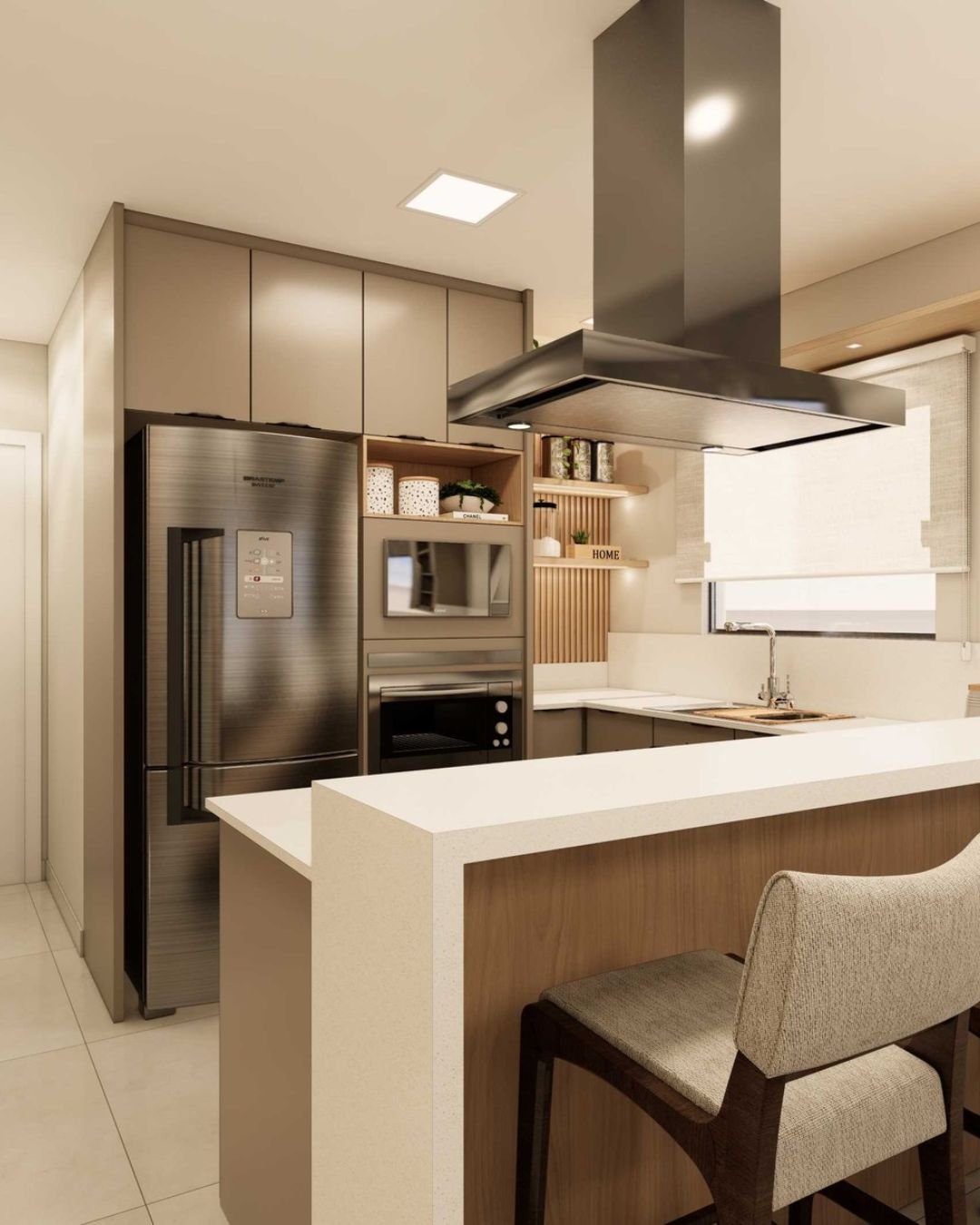 projeto de cozinha em u modelo 4