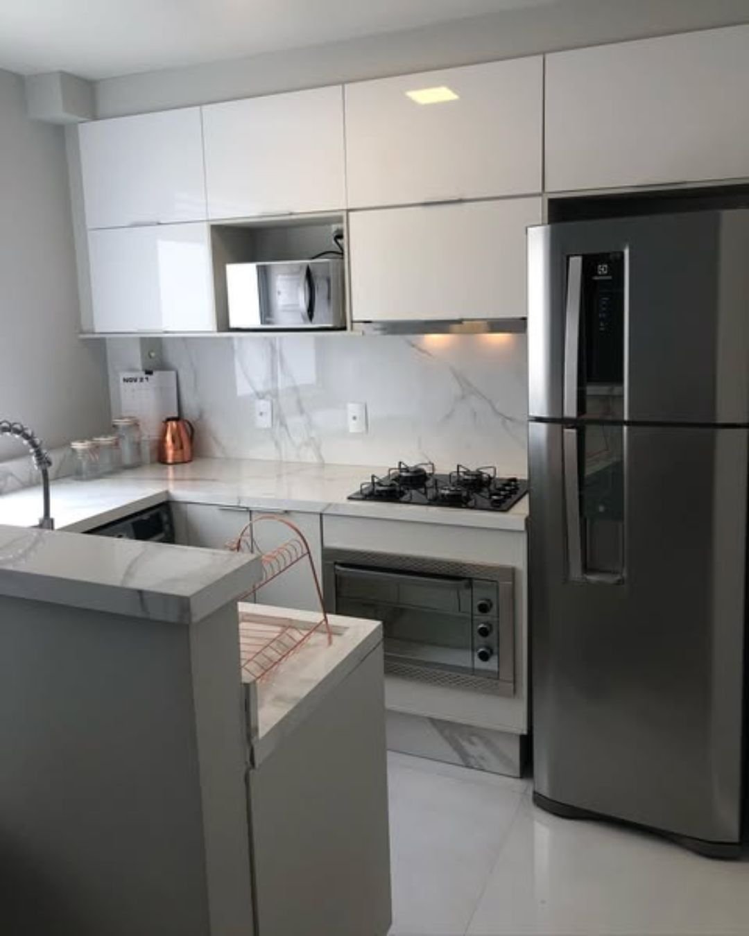 projeto de cozinha em u modelo 3