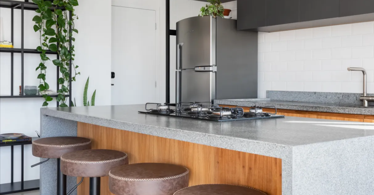 projeto de cozinha com ilha modelo 2
