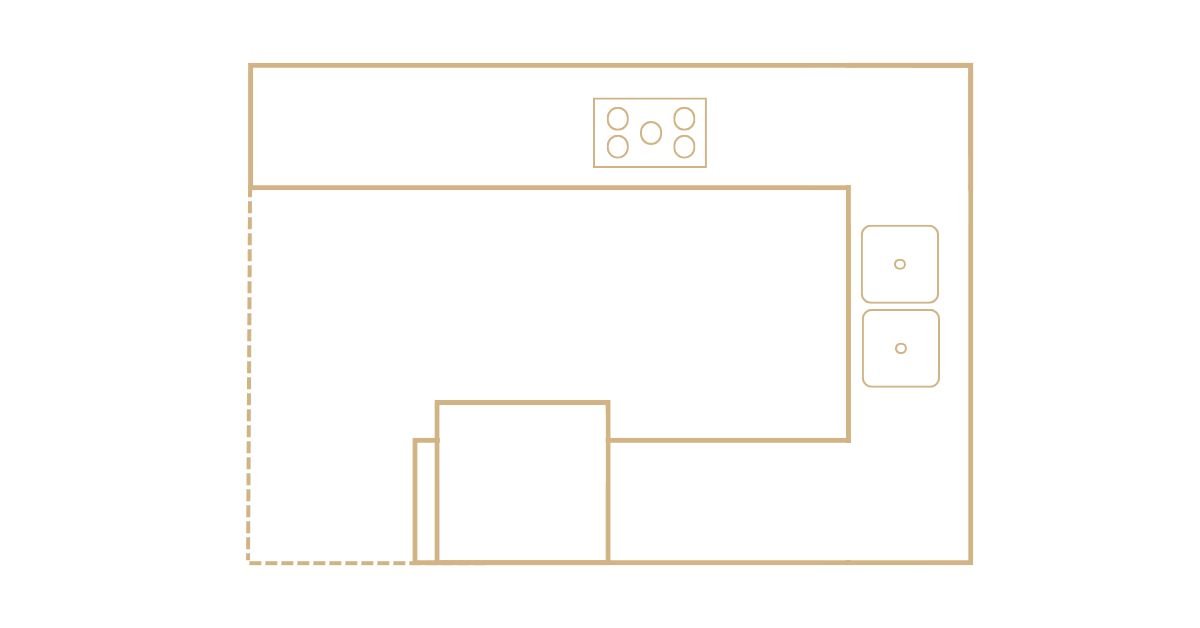 Layout Cozinha em U