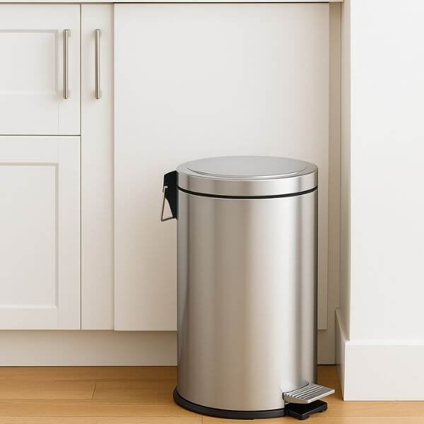 Detalhes Lixeira Inox Luz Slim Tramontina