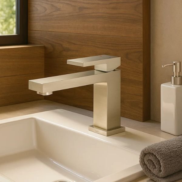 Lixeira Inox Luz Slim em uso