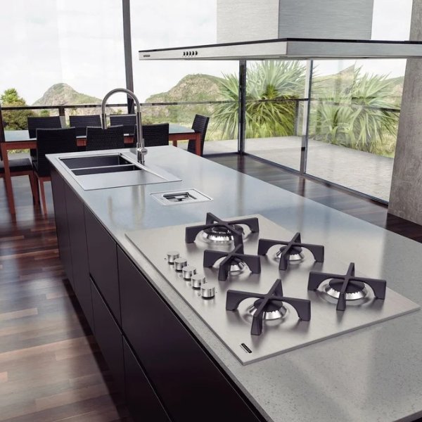 Detalhes Cooktop Tramontina Penta Inox Flat