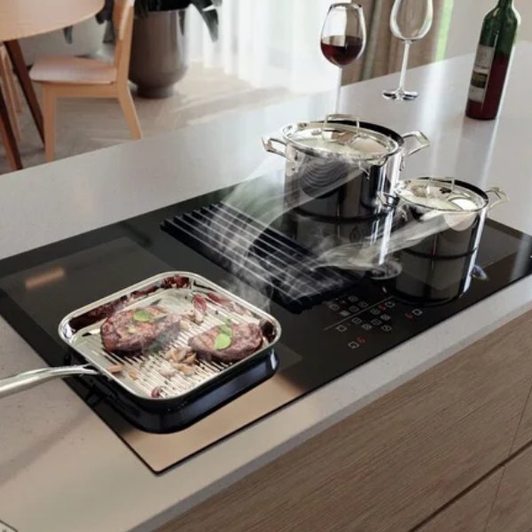Cooktop Tramontina Duo 4EI80 em uso na cozinha