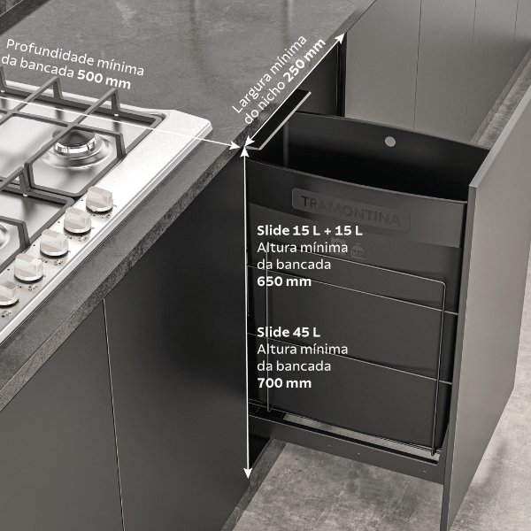 Painel touch e controles do Beer Center Tramontina Senses T Smart 85 L com ilumina&ccedil;&atilde;o acesa