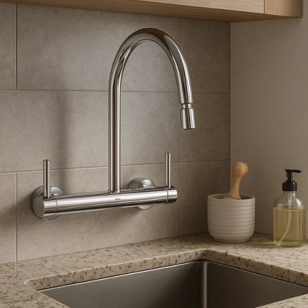 Torneira DocolSpice com acabamento cromado e design elegante