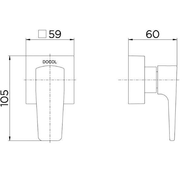 Detalhe do acabamento cromado e brilho do Docol Lift