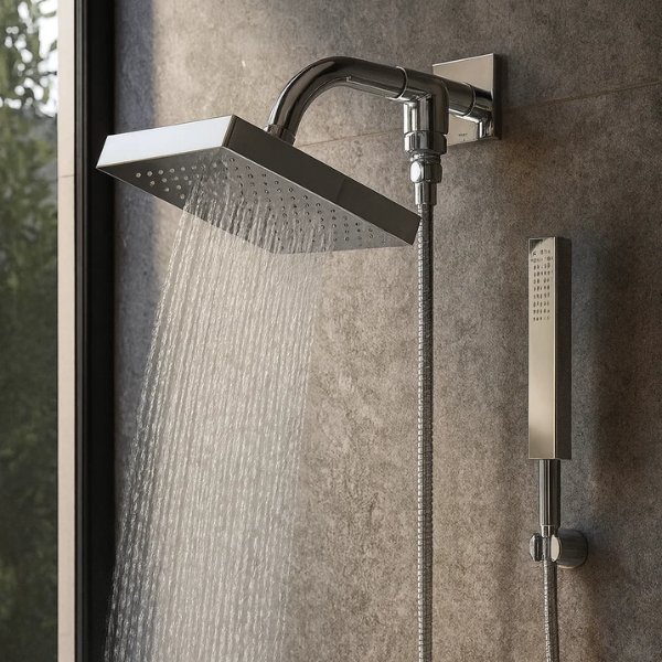 Crivos do chuveiro Docol e sistema de acionamento