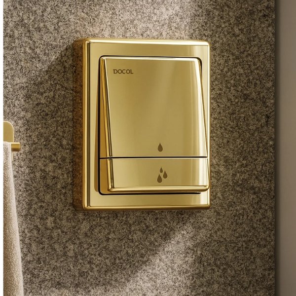 Detalhe do acionamento duplo Salv&aacute;gua Docol