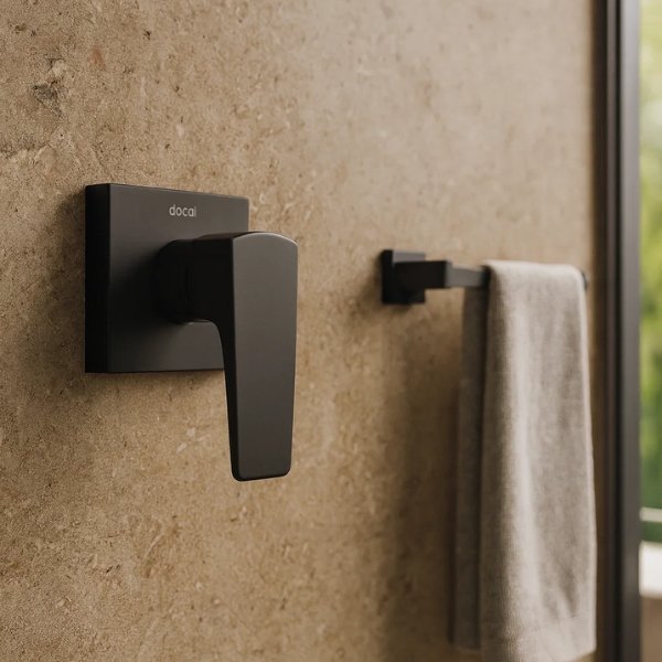 Acabamento Docol Lift Preto Fosco