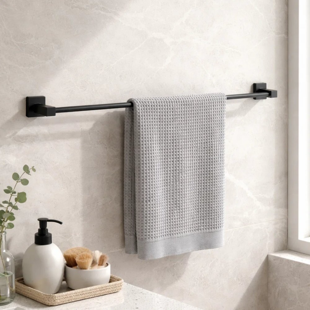 Sistema de fixa&ccedil;&atilde;o Porta Toalha Bast&atilde;o Dunard Omega Onix