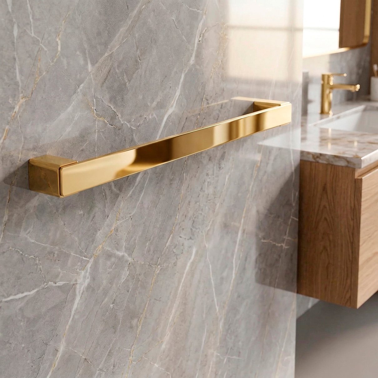 Porta Toalha Docol Flat Ouro Polido
