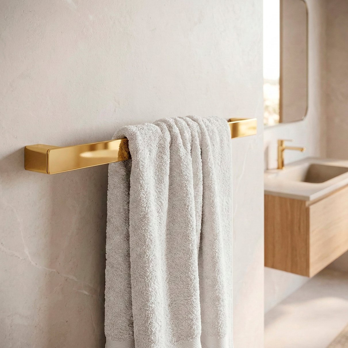 Porta Toalha Docol Flat Ouro Polido