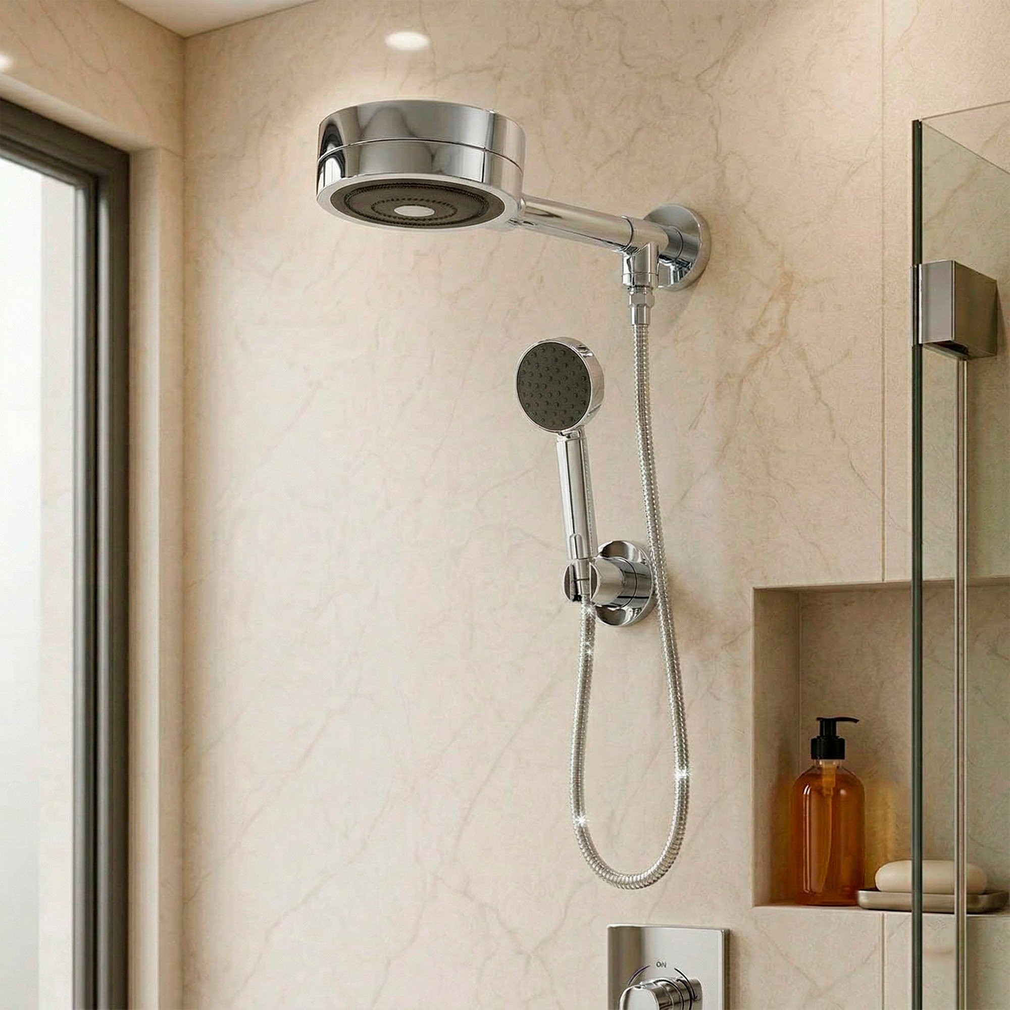 Chuveiro de Parede Docol Technoshower com Desviador Cromado - 01511606