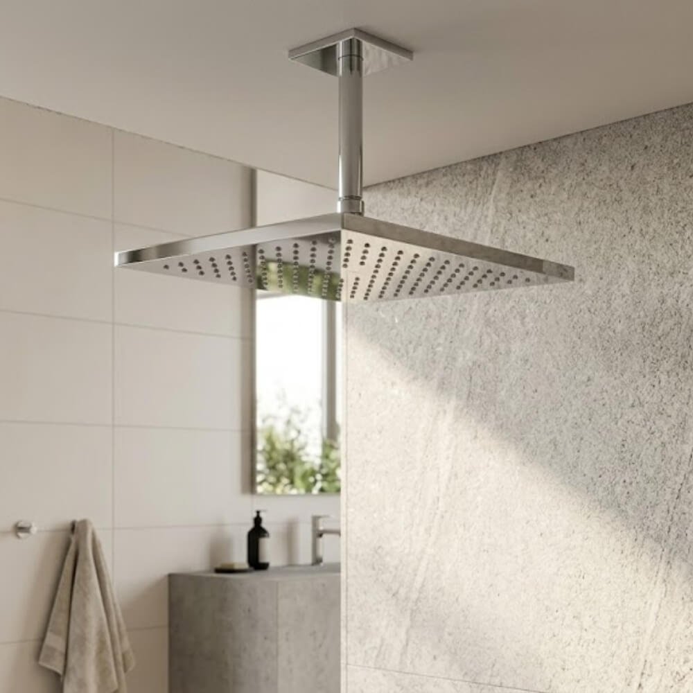 Chuveiro de Teto Retangular Roca Rainsense Cromado