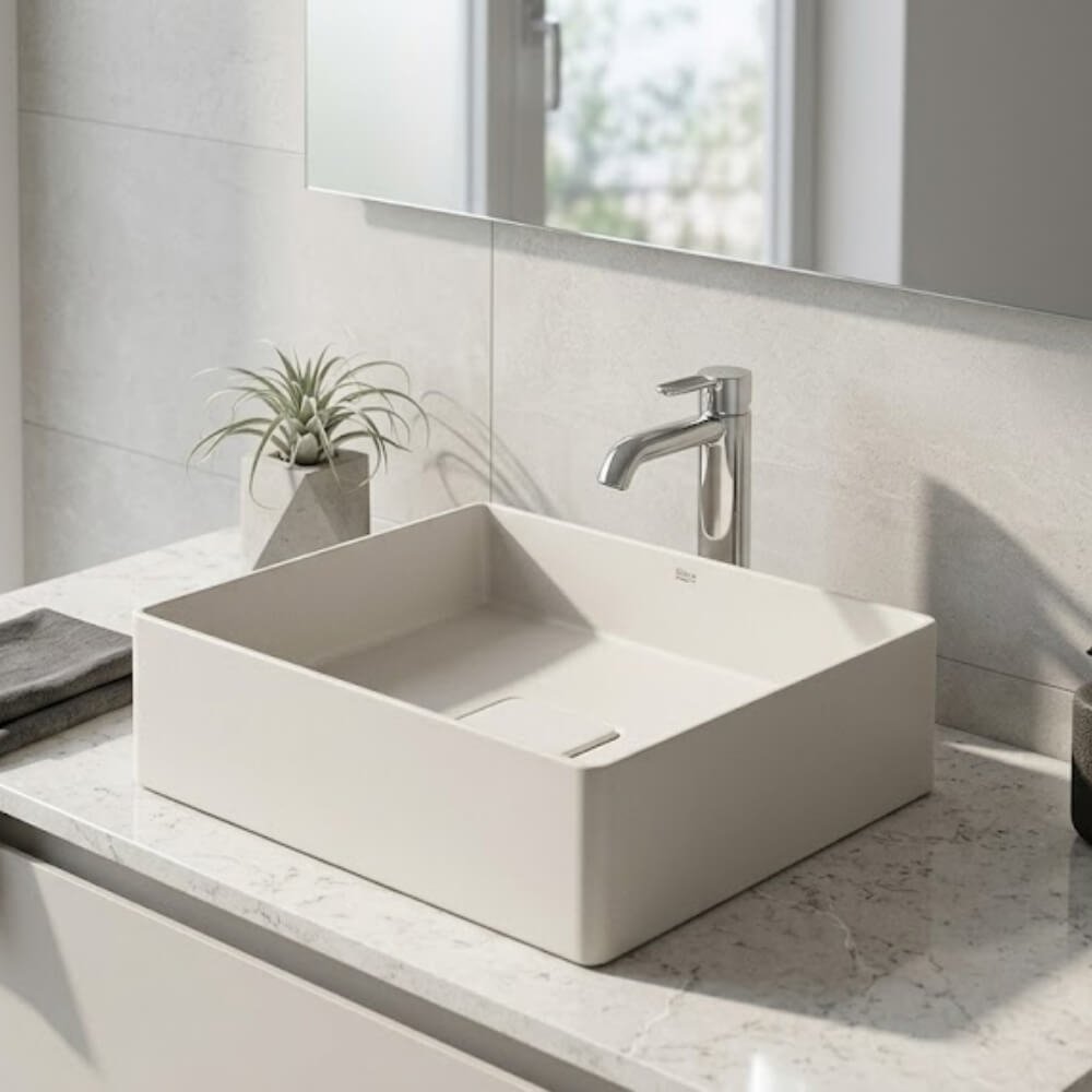 Cuba de Apoio Roca Terra 35x35 T4 Branco