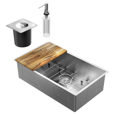 Cuba Aço Inox Embutir/Sobrepor Docol Bistro com Lixeira e Acessórios 70x40